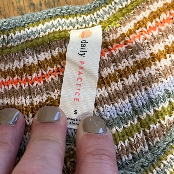 📍 DAILY PRACTICE Anthropologie multicoloured knit size S - Picture 2 of 10